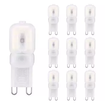 10 шт. светодиодных ламп G9 220 В 3 Вт 5 Вт SMD2835 белые теплые бомбильи для домашних лампочек хрустальная люстра заменить галогенную лампу 30 Вт 3W Milky COLD WHITE