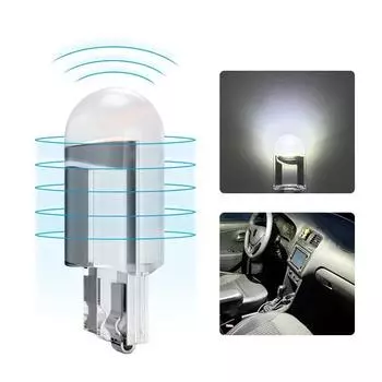 10 шт. светодиодных ламп T10 W5W Canbus Glass COB 6000k для чтения, автомобильных дверных номерных знаков, 194 192 168 DC 12 В, белых, синих, красных, для боковых габаритных огней синий
