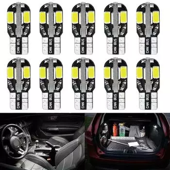 10 шт. светодиодных ламп W5W T10 Canbus 5730 8SMD 4014 26smd 12 В 6000 К 194 168 светодиодных автомобильных фонарей для карты, габаритных огней, автомобильных сигнальных ламп pink light