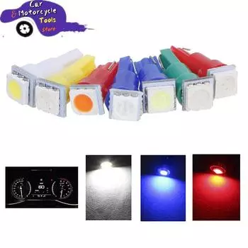 10 шт. светодиодных лампочек T5 5050 для приборной панели 24 В постоянного тока для автомобильных приборных панелей
