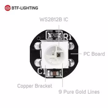 10 шт. светодиодный чип WS2812B с платой радиатора 10 мм x 3 мм WS2811 IC 5050 SMD RGB светодиод SK6812 RGBW RGBNW RGBWW черный белый печатная плата DC5V