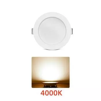 10 шт. светодиодный потолочный светильник 5 Вт, 7 Вт, 9 Вт, 12 Вт, 20 Вт, 220 В, встраиваемый потолочный светильник 3/4/5 дюймов, круглая светодиодная панель, направленный вниз светильник, прожекторное освещение 7W