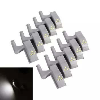 10 шт. светодиодный светильник для шкафа, шкафа, шкафа, кухонного шкафа, для дома и кухни (Холодный белый)