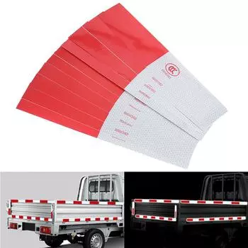 10 шт. светоотражающая лента безопасности для автомобиля, грузовика, предупреждающая ночная подсветка, наклейка для прицепа