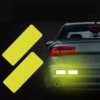 10 шт. светоотражающая предупреждающая наклейка на автомобиль, лента безопасности, предупреждающая о столкновении, светоотражающая наклейка на багажник автомобиля, мотоцикла Red Star