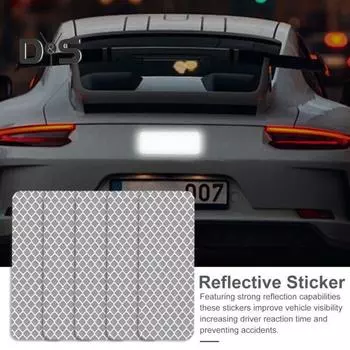 10 шт. светоотражающие наклейки для автомобиля, водонепроницаемые, устойчивые к УФ-излучению, самоклеящиеся, сильная липкость, светоотражающие наклейки для обеспечения ночной видимости зелёный