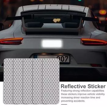 10 шт. светоотражающие наклейки для автомобиля, водонепроницаемые, устойчивые к УФ-излучению, самоклеящиеся, сильная липкость, светоотражающие наклейки для обеспечения ночной видимости синий