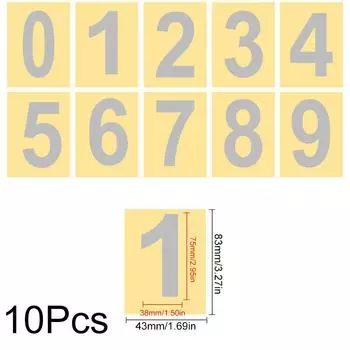 10 шт. светоотражающие наклейки с номерами почтовых ящиков для знаков, дверей, домашнего адреса, декора сада 75x48mm