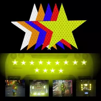 10 шт. светоотражающие наклейки светоотражающие наклейки предупреждающие наклейки безопасности водонепроницаемые ленты высокой интенсивности ночной видимости