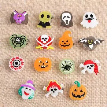 10 шт. светящаяся брошь на Хэллоуин, булавка, детские игрушки, реквизит, освещение, украшение для вечеринки, угощение, детский подарок на вечеринку