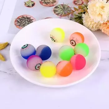 10 шт., светящаяся кукла в виде глазного яблока, прыгучая, ужасная, страшная, на Хэллоуин, косплей, реквизит для вечеринки, призрачное украшение, детская игрушка, реквизит для ужасов