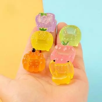 10 шт. светящиеся мини-фруктовые диванные миниатюры светятся в темноте орнамент Diy сказочный сад украшение для кукольного домика мох Террариум микропейзаж 2.1x2.4cm разноцветный