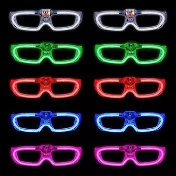 10 шт. Светящиеся очки, принадлежности для вечеринок, подходят для Рождества, Дня святого Валентина, Нового года