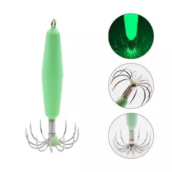 10 шт. светящиеся приманки для ловли кальмаров, рыболовные приманки для ловли кальмаров, креветок, рыболовные приманки для ловли кальмаров 35g