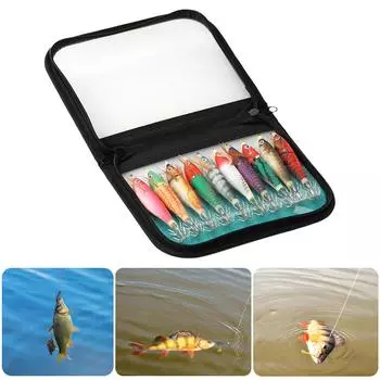 10 шт. светящиеся приманки для ловли кальмаров, крючки, приманки для ловли каракатиц, жесткие приманки для ночной рыбалки в соленой воде A