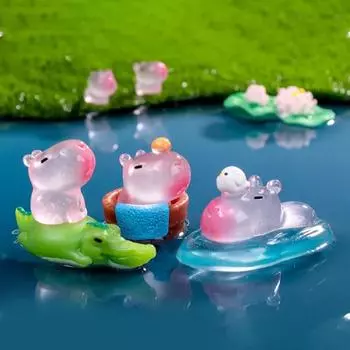 10 шт. светящиеся в темноте фигурки капибары мох ландшафтное украшение style 7