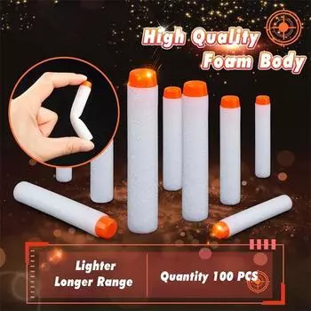 10 шт. светящиеся в темноте светящиеся в темноте дротики серии Nerf светящиеся дротики мягкие дротики EVA в темноте 10 pcs white