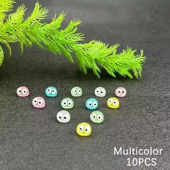 10 шт. светящихся брикетов, эльфийские черные шары, фигурка утки-спрайта, домашний декор, светящаяся миниатюрная фея, аксессуары для украшения сада