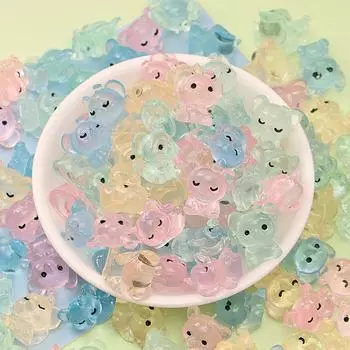 10 шт. светящихся мини-смола животных микропейзаж аксессуары для самостоятельного изготовления светящиеся в темноте миниатюрные фигурки украшения для сада фей