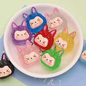 10 шт. светящийся кролик светится ночью мох микро ландшафтное украшение милые животные аквариум своими руками