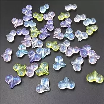 10 шт. светящийся тонкий мерцающий порошок лука-шалота с вертикальным отверстием персиковое сердце бусины модные материалы ручной работы DIY браслет ожерелье аксессуары розовый