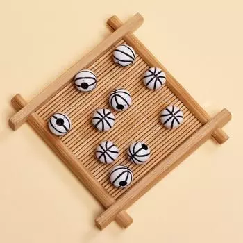 10 шт. свободные бусины 11 мм футбольные бусины акриловые баскетбольные подвески круглые браслеты принадлежности для изготовления ювелирных изделий с отверстием 15,5 мм бусины футбольного мяча Style 1