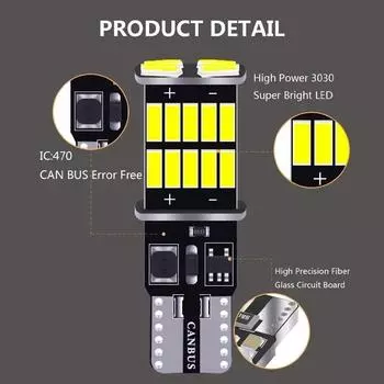 10 шт. T10 4014 26SMD W5W Canbus без ошибок салон автомобиля карта плафоны стояночный свет авто сигнальная лампа 12 В универсальный белый