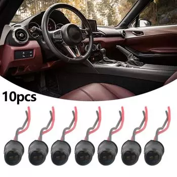 10 шт. T10 W5W- автомобильные клиновидные фары патрон для лампы удлинитель держатель светодиодной лампы цоколь держатель для круглых гнезд T10 CHINA