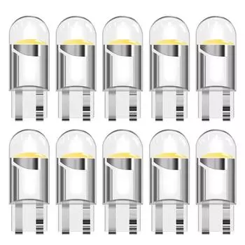10 шт. T10 W5W COB светодиодные лампы автомобильные клиновидные габаритные огни автомобильные лампы номерного знака купольные лампы для чтения 12 В универсальные 10PCS белый