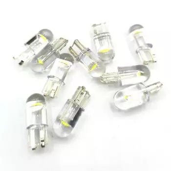 10 шт. T10 W5W WY5W 168 501 2825 COB светодиодный автомобильный клиновой парковочный фонарь, лампа для боковой двери, лампа для прибора, авто освещение номерного знака 12 В 10PCS White Light