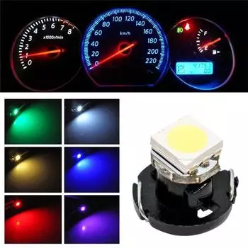 10 шт. T4.7 T4 5050 SMD светодиодная Neo Wedge Dashboard Instrument Cluster Light Fashion Car Panel Gauge Speedo Dash Bulb 7 Colors#294303