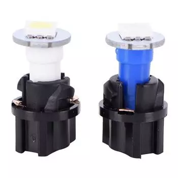 10 шт. T5 5050 светодиодная лампочка на приборной панели с поворотной розеткой 2cm*1cm белый
