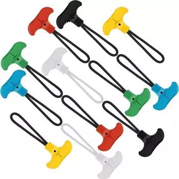 10 шт. Т-образных застежек-молний с противоскользящим дизайном, высококачественные застежки-молнии для одежды, рюкзаков, аксессуаров для застежек-молний чёрный