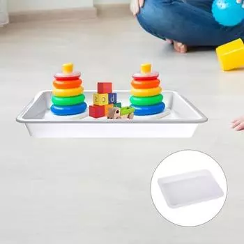 10 шт. тарелки для рисования, пластиковые художественные лотки, штабелируемый нескользящий дизайн, широко используется, легко использовать белый