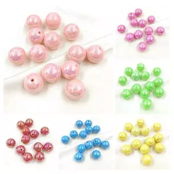 10 шт. темный отдел AB волшебный цвет круглые бусины модный браслет ожерелье ювелирные аксессуары креативные материалы из бисера белый