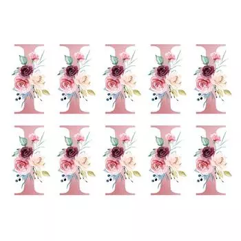 10 шт. термоаппликаций с буквами алфавита, модные цветочные английские буквы, швейная термоаппликация для бейджа на одежду