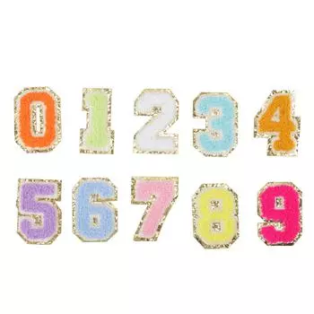 10 шт. термонашивок с номерами от 0 до 9, яркие, красочные, изысканные хлопковые нашивки с номерами для шляпы