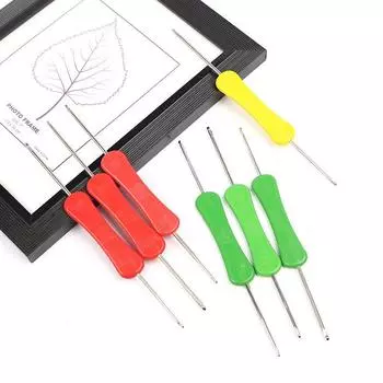 10 шт. ткацкие инструменты для самостоятельного вязания крючком спицы с пластиковой ручкой свитер иглы с двойной головкой крючком 1.0-1.9