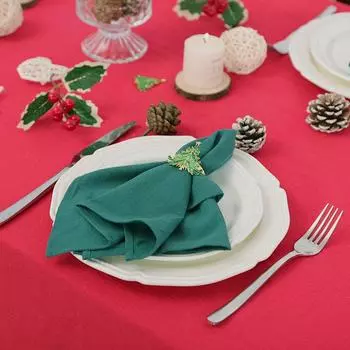 10 шт. тканевых салфеток темно-зеленого цвета 30X45 см, хлопковые салфетки для Дня благодарения, свадебной вечеринки, детского душа, рождественского украшения стола