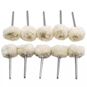 10 шт. Тонкий хвостовик шерстяного круга полировальная головка металлические круги шлифовальный полировальный круг