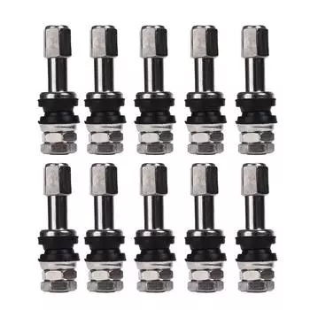 10 шт. TR43E Заподлицо с металлическими/хромированными штоками клапанов для шин высокого давления серебряный