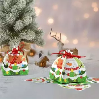 10 шт., трехмерная многослойная коробка с милым узором, подарочная коробка для конфет, складная треугольная подарочная коробка, уникальная форма, подарочная коробка, коробка для конфет, коробка-сюрприз Pack of 10 разноцветный