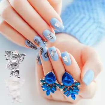 10 шт., трехмерный невыцветающий ангельский блеск для ногтей, сделай сам, блестящий визуальный эффект, реалистичный ангел, украшение для ногтей, принадлежности для ногтей бежевый