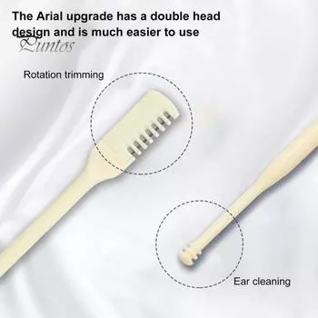 10 шт. триммеры для волос в носу 2 в 1 из нержавеющей стали с двойной головкой, вращающаяся на 360 градусов машинка для стрижки волос в носу портативный ручной инструмент для удаления волос в носу A