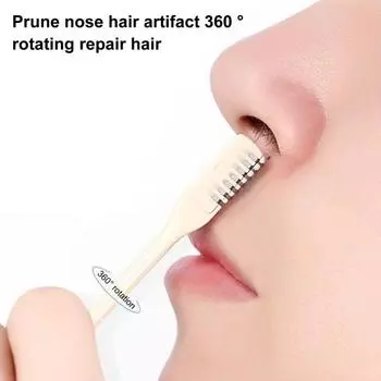 10 шт. триммеры для волос в носу 2 в 1 из нержавеющей стали с двойной головкой, вращающаяся на 360 градусов машинка для стрижки волос в носу портативный ручной инструмент для удаления волос в носу A