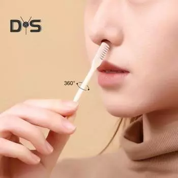 10 шт. триммеры для волос в носу 2 в 1 из нержавеющей стали с двойной головкой, вращающаяся на 360 градусов машинка для стрижки волос в носу портативный ручной инструмент для удаления волос в носу A