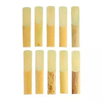 10 шт. тростей для кларнета Eb для саксофона, прочность 2, прочный профессиональный комплект тростей для кларнета Eb для саксофона из дерева