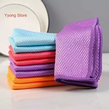 10 шт. тряпки для протирки, прочная впитывающая ткань из полиэстера, кухонная масляная пыль, чистая ткань для кухни L