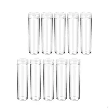 10 шт. тубы для хранения монет, прочная коробка с завинчивающейся крышкой, круглая, органайзер для сбора 19mm