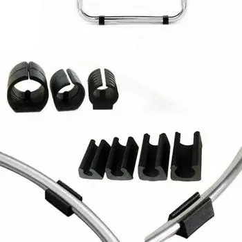 10 шт. U-образные напольные накладки на ножки мебели, пластиковые прямоугольные нескользящие накладки на ножки стульев, защитные накладки на пол, накладки на ножки стульев Black